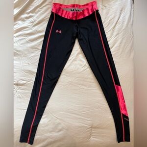 Under Armour ColdGear Y2K Black Pink Compression Leggings Women’s Small/P